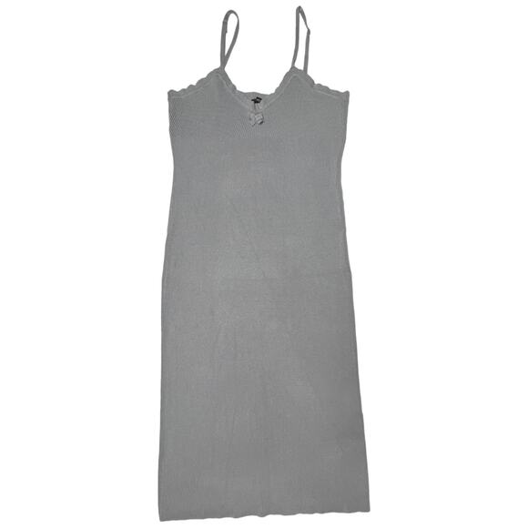 Forever 21 Grey Sleeveless Stretch Midi Dress, Size Large, Good Condition - Picture 8 of 10